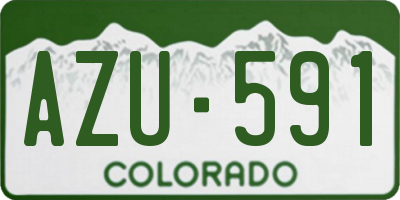 CO license plate AZU591