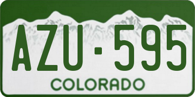 CO license plate AZU595