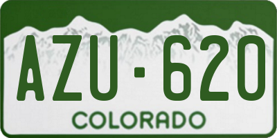 CO license plate AZU620