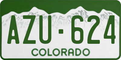 CO license plate AZU624