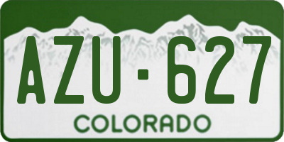 CO license plate AZU627