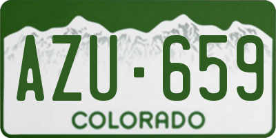 CO license plate AZU659