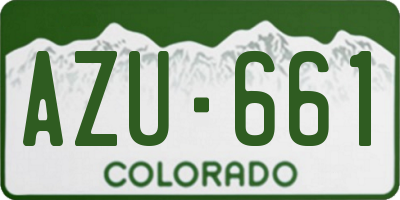 CO license plate AZU661