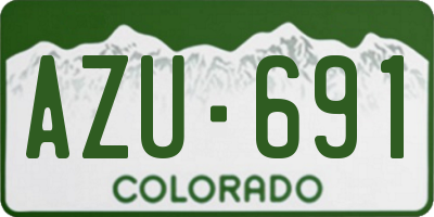 CO license plate AZU691