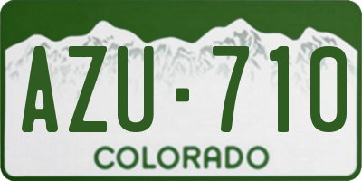 CO license plate AZU710