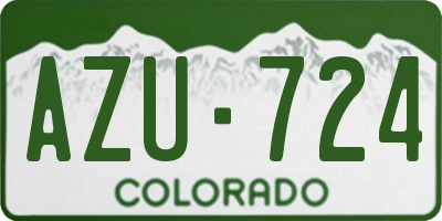 CO license plate AZU724