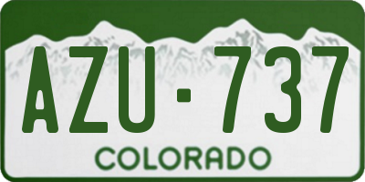 CO license plate AZU737