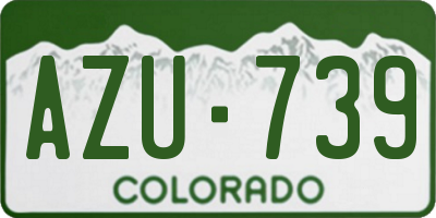 CO license plate AZU739