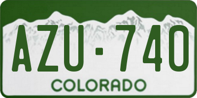 CO license plate AZU740