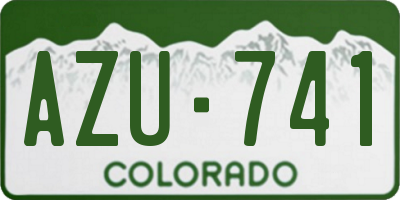 CO license plate AZU741