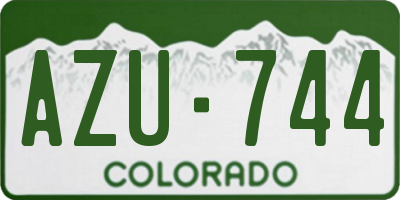 CO license plate AZU744