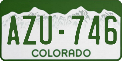 CO license plate AZU746