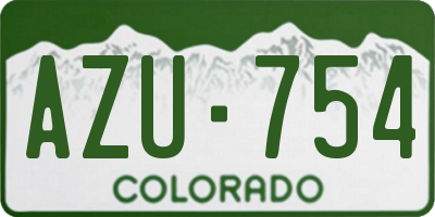 CO license plate AZU754