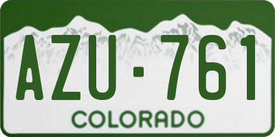 CO license plate AZU761