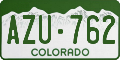 CO license plate AZU762