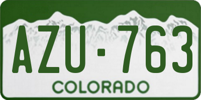 CO license plate AZU763