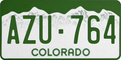 CO license plate AZU764