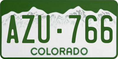 CO license plate AZU766