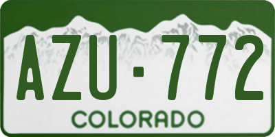 CO license plate AZU772