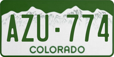 CO license plate AZU774