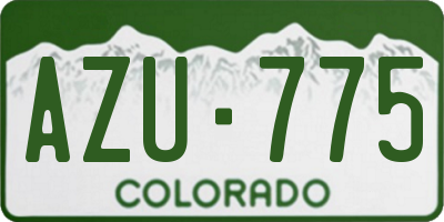 CO license plate AZU775