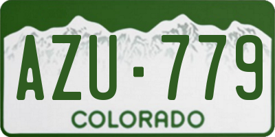 CO license plate AZU779