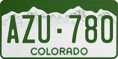 CO license plate AZU780