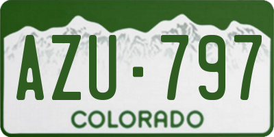 CO license plate AZU797