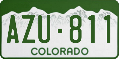 CO license plate AZU811