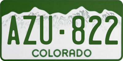 CO license plate AZU822