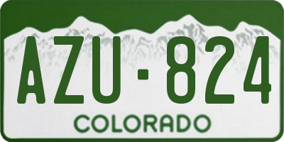 CO license plate AZU824