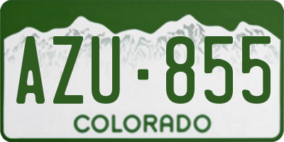 CO license plate AZU855