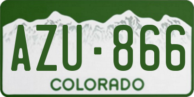 CO license plate AZU866