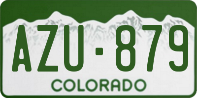 CO license plate AZU879