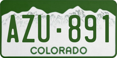 CO license plate AZU891