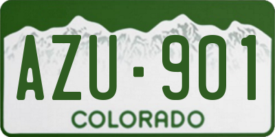 CO license plate AZU901