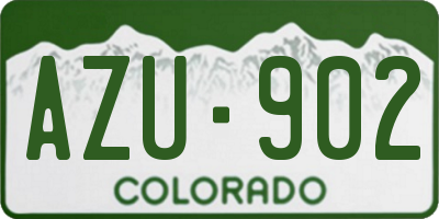 CO license plate AZU902