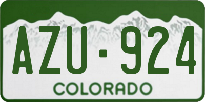 CO license plate AZU924