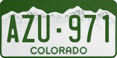 CO license plate AZU971