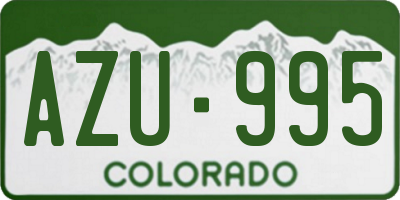 CO license plate AZU995