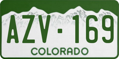 CO license plate AZV169