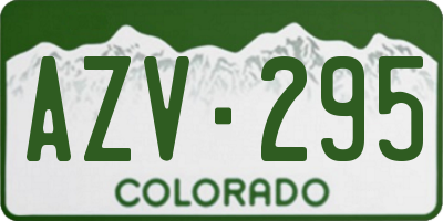 CO license plate AZV295