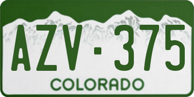 CO license plate AZV375