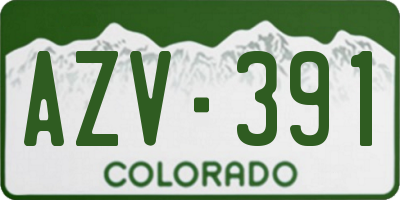 CO license plate AZV391