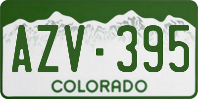 CO license plate AZV395