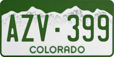 CO license plate AZV399