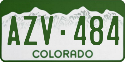 CO license plate AZV484