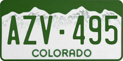 CO license plate AZV495