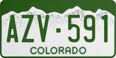 CO license plate AZV591