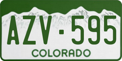 CO license plate AZV595